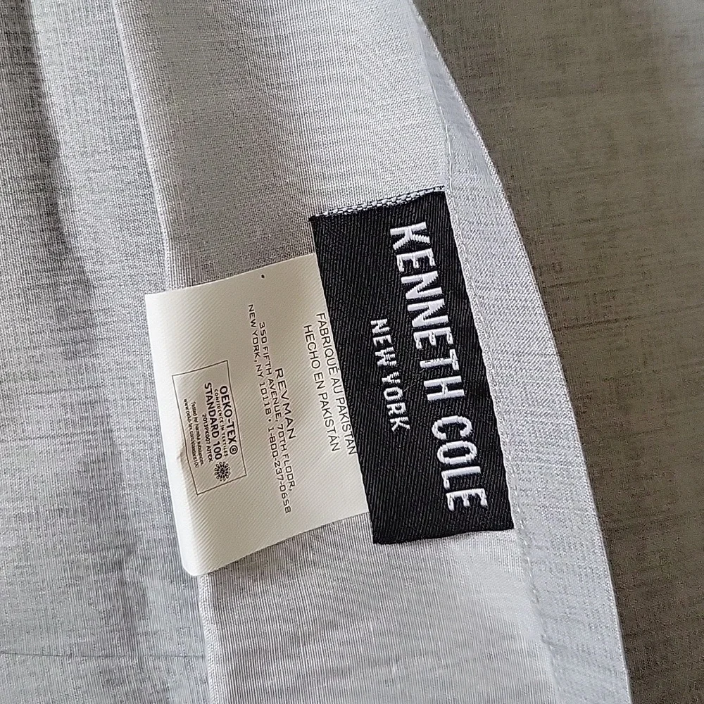 NEW Kenneth Cole Merrion Organic Cotton Grey Duvet Cover Set - Full - Queen